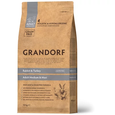 GRANDORF Rabbit and Potato Adult Medium and Maxi 10 Kg száraz kutyatáp