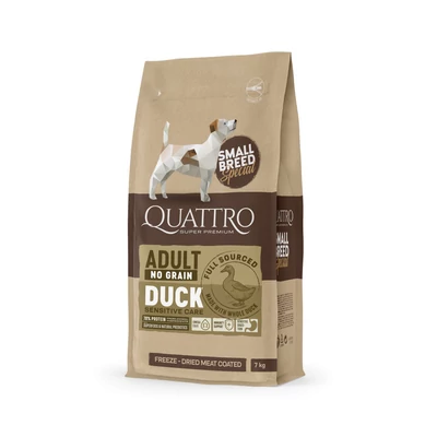 QUATTRO Hypoallergenic SMALL BREED ADULT DUCK kutyatáp 7kg