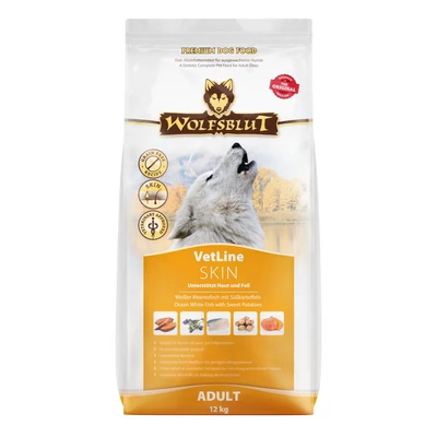 Wolfsblut VetLine Skin-Coat Fehérhallal Édesburgonyával száraz kutyatáp 12 kg