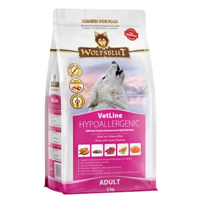 Wolfsblut VetLine Hypoallergenic Lóhús száraz kutyatáp 2 kg