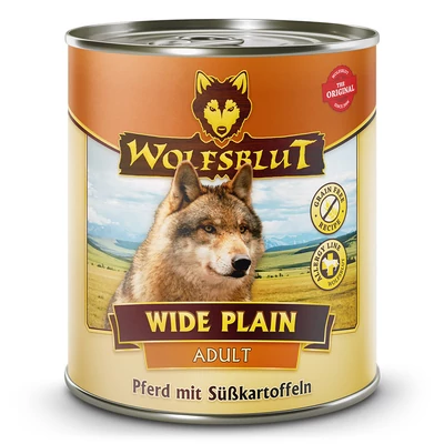 Wolfsblut Wide Plain Adult Lóhús Édesburgonyával Konzerv nedves kutyatáp 800 g