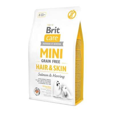 Brit Care Mini Hair & Skin Lazac és Hering Kistestű Kutyatáp 2 kg