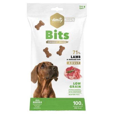 Amity Hypoallergen Bits Lamb-Serrano Ham Jutalomfalat 100 g